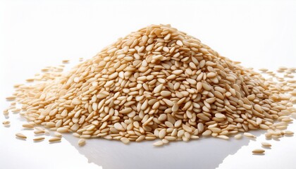 Obraz premium sesame seed with natural hue isolated on white background