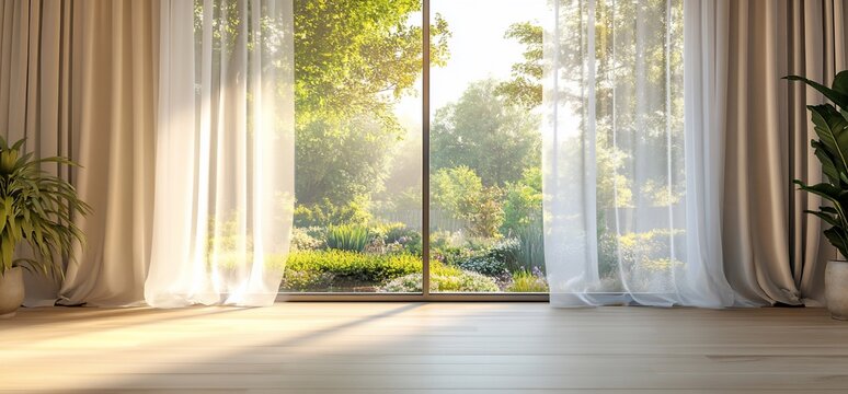 Interior room with garden view