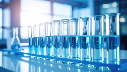 Test Tubes in Laboratory - Scientific Research Equipment