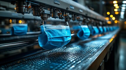 Industrial mask production line
