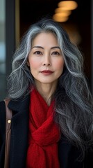 Mature woman, thoughtful expression