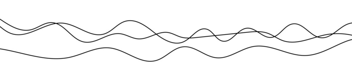 Thin curved wavy lines