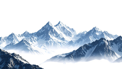 Obraz premium Snow Capped Mountain Range Peak Landscape