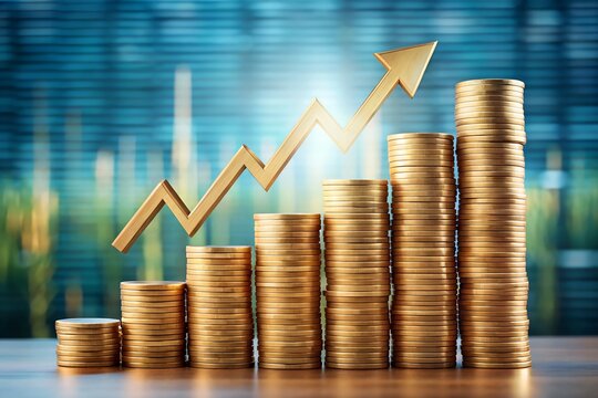 Abstract Concept Of Financial Success With Upward Trend