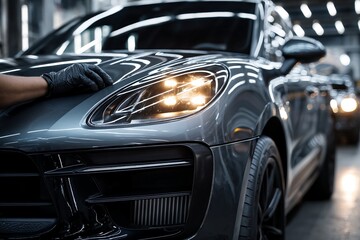 Detailing a Dark Gray Luxury SUV