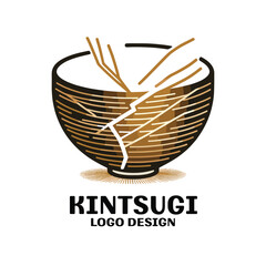 Obraz premium Kintsugi Vector Logo Design