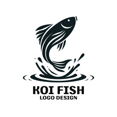 Koi Fish Vector Logo Design
