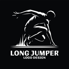 Long jumper Vector Logo Design