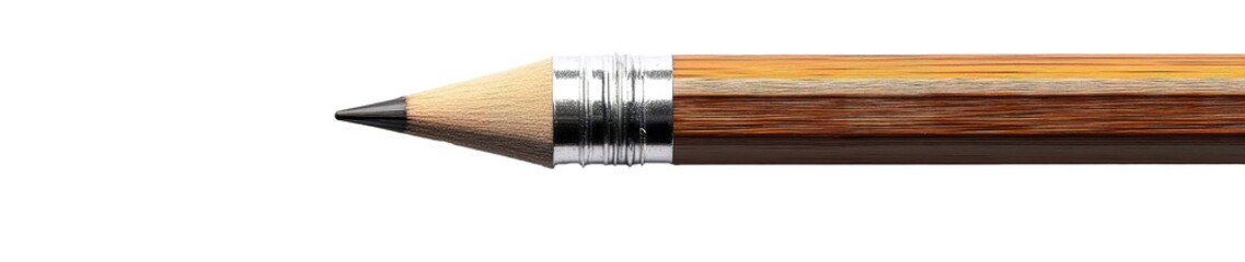 Classic Wooden Pencil with Silver Band