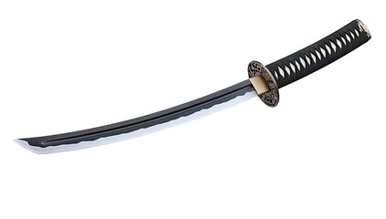 Japanese Sword Katana Isolated on White Background