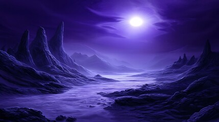 Detailed 3d Render of Rocky Coastal Bay With Sunlit Terrain Creating a Scenic Seascape Perfect for a Peaceful Holiday Horizon Scene Pastel Lavender Background