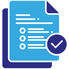 To do list solid dual color icon. Simple vector icon design in solid color style. Editable vector format