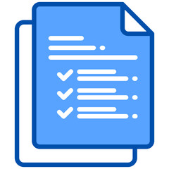 List blue color icon. Simple vector icon design in blue color style. Editable vector format