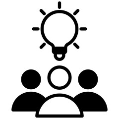 Teamwork mixed glyph icon. Simple vector icon design in glyph style. Editable vector format