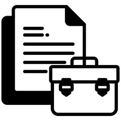 Contract mixed glyph icon. Simple vector icon design in glyph style. Editable vector format