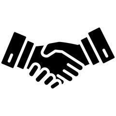 Fototapeta premium Handshake gylph icon. Simple vector icon design in gylph style. Editable vector format