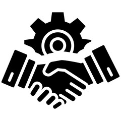 Deal gylph icon. Simple vector icon design in gylph style. Editable vector format