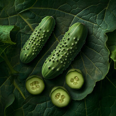 fresh green cucumber