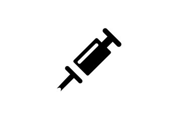 Close-up of Syringe Filled with Clear Fluid on a Neutral Background Representing Healthcare and Medicine. vector icon minimalist