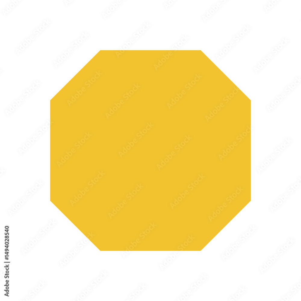 Canvas Prints bold hexagon shape. flat abstract element in vibrant color. modern brutalism style, graphic icon for