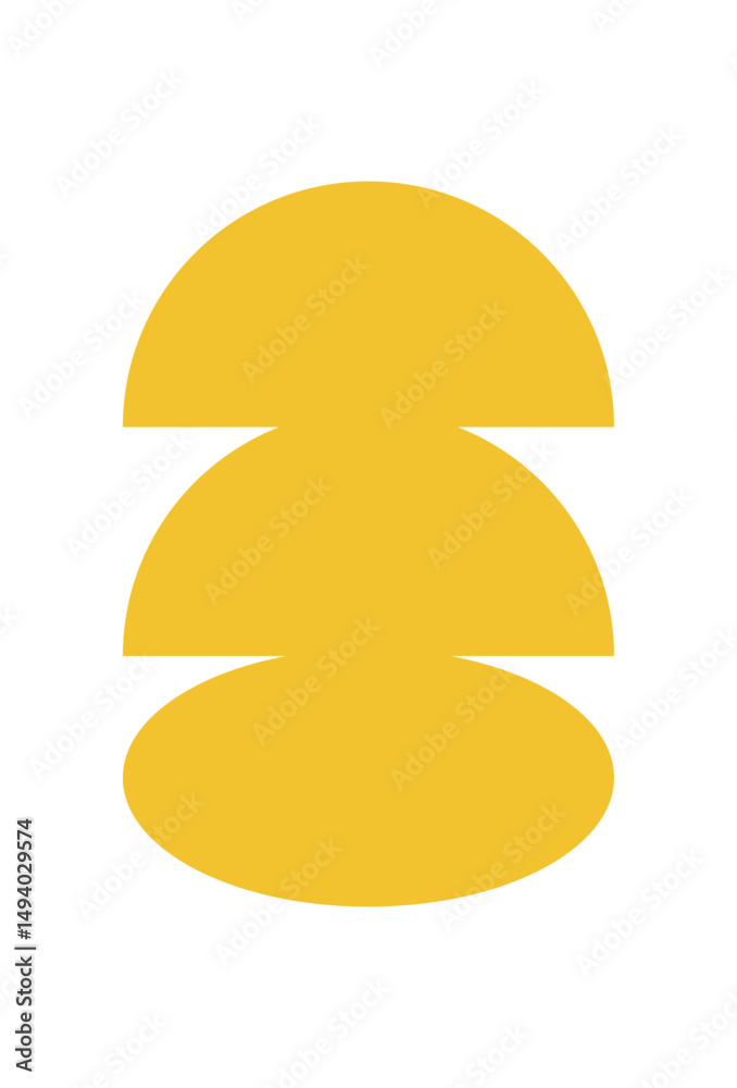 Canvas Prints bold abstract brutalist shape. modern oval figure and minimal icon design. this geometric element ca