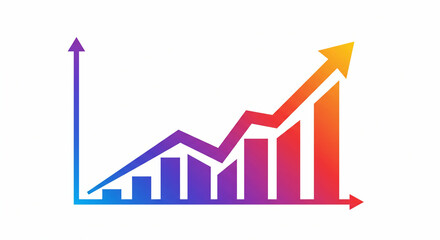 Upwardtrending graph displaying progress growth and prosperity