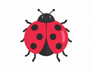Adorable Ladybug Illustration for Kids&rsquo; Nature-Themed Decor