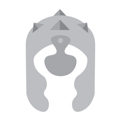 Isolated helmet medieval weapon icon Vector