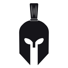 silohuette of a helmet medieval weapon icon Vector