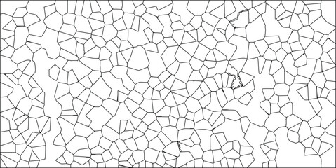 Geometric abstract cell pattern in black and white with organic shapes for modern designs and artistic backgrounds