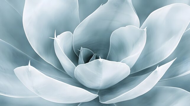 Closeup Blue Agava Plant Succulent Texture