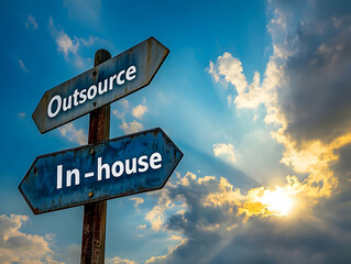 In-House vs Outsource Choice Illustration