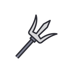 Isolated Graphic Depiction Of Trident For Mythological Or Fantasy Themes