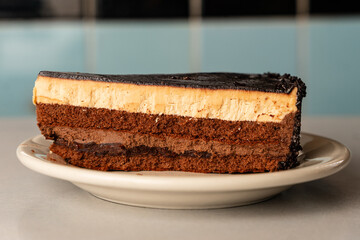 slice of chocolate mousse cake