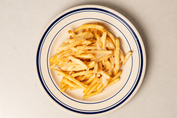 cheese fries on a plate