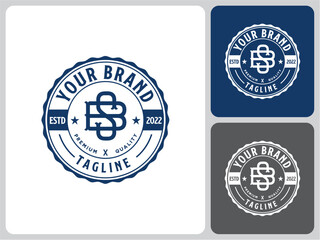 vector logo label letter SB