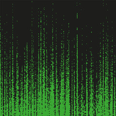 Digital rain pattern. Vertical green lines. Abstract matrix style. Vector code screen. © Kravchenko