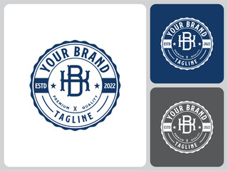 vector logo label letter BK