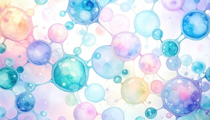 Abstract Watercolor Circles Pattern