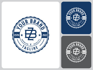 vector logo label letter ZB