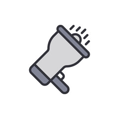 Isolated Icon Of A Megaphone Symbolizing Important Announcement