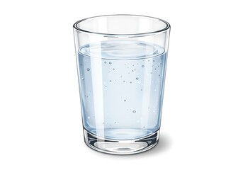 Sparkling Water in a Glass: A Crisp, Clean Illustration