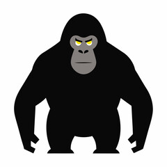 gorilla on white background