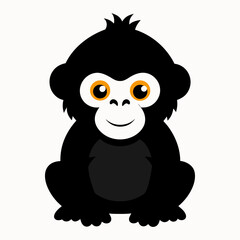 gorilla on white background