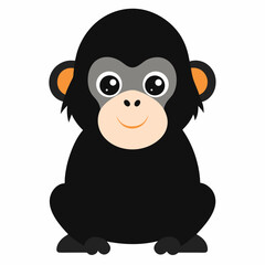 gorilla on white background