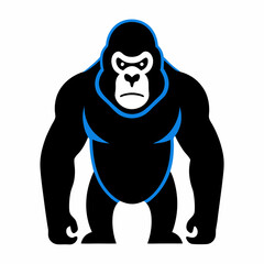 gorilla on white background