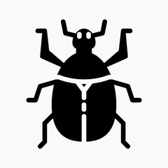 Design Illustration graphic of dung beetle icon with glyph style. Suitable for UI, mobile design, web design, etc.