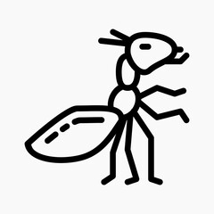 Obraz premium Design Illustration graphic of termite icon with line style. Suitable for UI, mobile design, web design, etc.