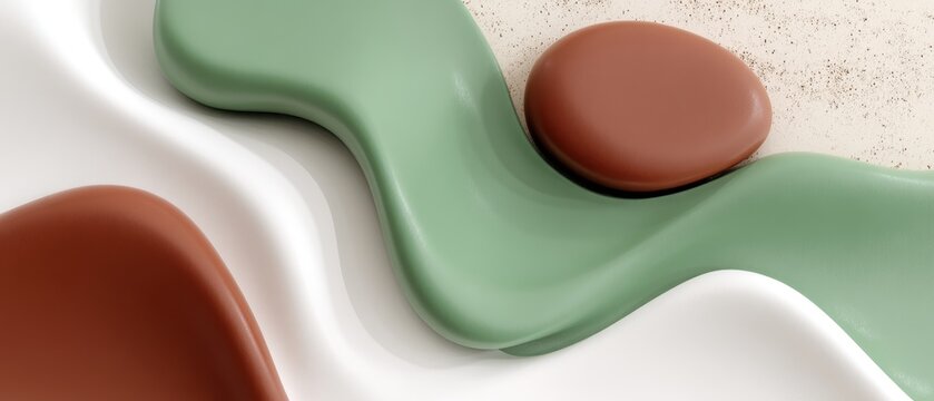 Composition abstraite de formes organiques fluides