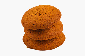 Freshly baked ginger cookies stacked for a sweet treat